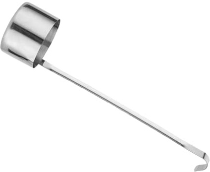 SHINEOFI Mestolo in Acciaio Inox con Beccuccio Cucchiaio Dosatore Fondo Piatto per Versare Olio Aceto Vino e Liquori senza Gocciolamenti con Indicatori di Misurazione Chiari per Cottura