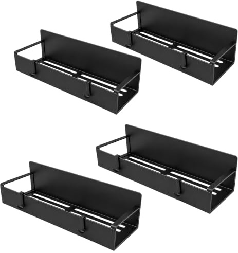 Itoyx 4 Pcs Magnetic Spice Organizer, Metal-Gripping Storage Shelves, Seasoning Spice Rack for Kitchen, Pantry, Laundry Room
