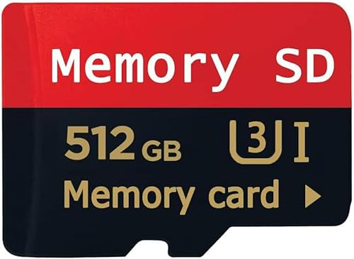 Scheda di memoria Micro SD da 512 GB, scheda di memoria ad alta velocità per smartphone, dispositivi di gioco portatili e droni, videocamere, switch
