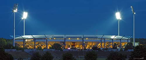 Blue-Letter Nürnberg Stadion aussen – Poster 240 x 100 cm – hochwertiger FineArtPrint