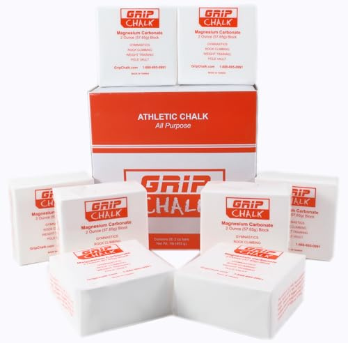 FAZ BRAND Grip Chalk Lifting, Gym and Climbing Chalk 1 lb. Box (8 x 2oz Bars)