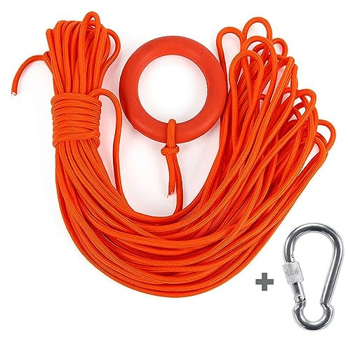 Beiruoyu Water Floating Lifesaving Rope 98.4FT,Outdoor Professional Throwing Rope Rescue Lifeguard Rescue Lifeline with Bracelet/Hand Ring for Swimming Boating Fishing