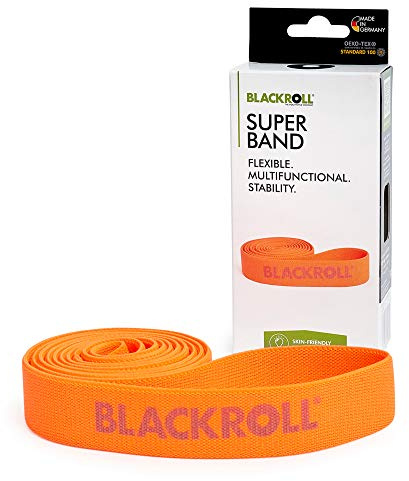 BLACKROLL® SUPER Band (104 cm), Gymnastikband zur Kräftigung der Muskeln, Widerstandsband aus hautfreundlichen Textilien, waschbares Fitnessband, Verschiedene Widerstandsstärken, Made in Germany