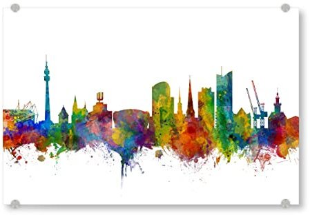 artboxONE Acrylglasbild 30x20 cm Städte Dortmund Germany Skyline - Bild Dortmund