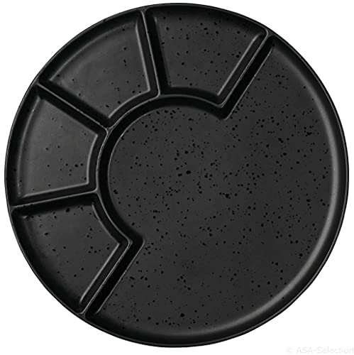 Lot de 6 assiettes apéritif à fondue Diamètre 24,2 cm Hauteur 1,6 cm