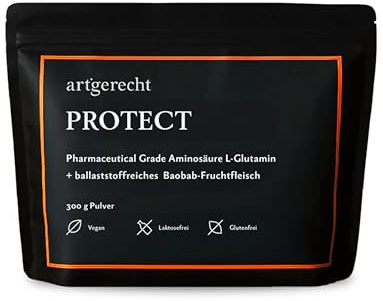 L-Glutamin Baobab Pulver 300 g Ballaststoffe aus Baobab Fruchtfleisch | Unterstützt Darmgesundheit & Verdauung | hochdosiert, 99%+ Reinheit, vegan & ohne Zusatzstoffe