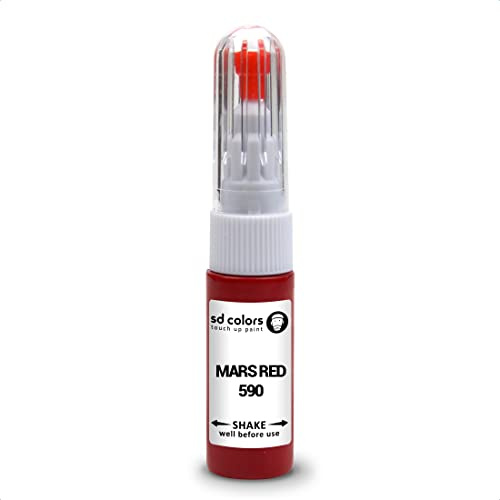 SD COLORS Mars Red 590 Reparaturset für Mercedes Lackstifte, 20 ML, für Kratzer, Chip, Farbcode 590 Mars Red