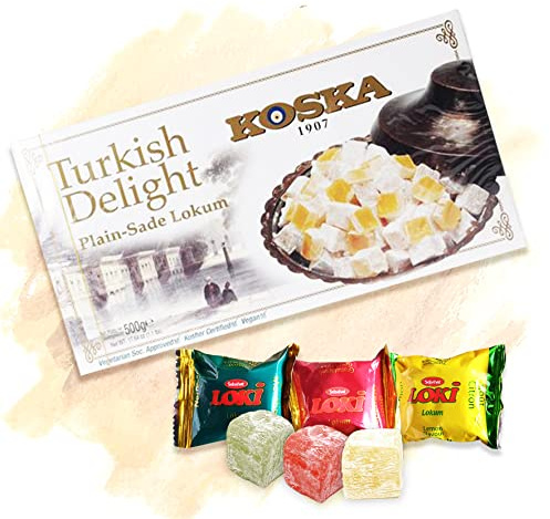KOSKA Türkischer Honig - Lokum - Turkish Delight/Pur - Sade+ 3 Loki GRATIS dazu
