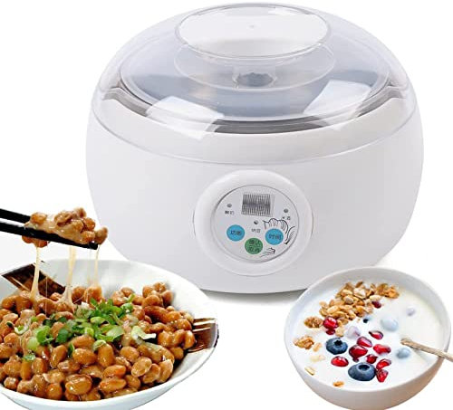 Yogurt Natto Machine, 1.5L Intelligent Natto Fermenting Machine Controllo costante della temperatura, per yogurt, Natto, vino di riso