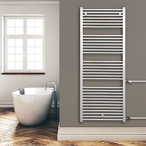Austausch Badheizkörper Bad Renovierung Heizkörper mit Seitenanschluss Nabenanschluss weiß (1732 x 600 (Anschlussmaß 540) mm) (899 Watt nach EN442)