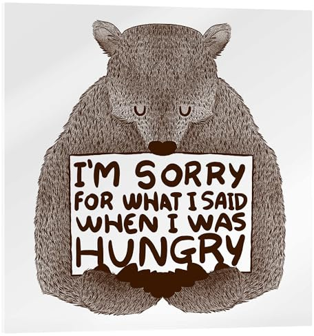 Posterlounge I'm Sorry For What I Said When I Was Hungry Acrylglasbild | 30 x 30 cm von Tobe Fonseca Braun Wandbilder Wanddeko