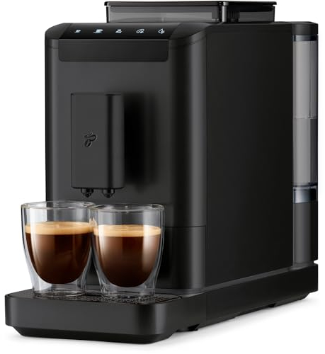 Tchibo Kaffeevollautomat Esperto2 Caffè mit 2-Tassen-Funktion für Caffè Crema und Espresso, All Black - INKLUSIVE Kaffeeprobierset GRATIS