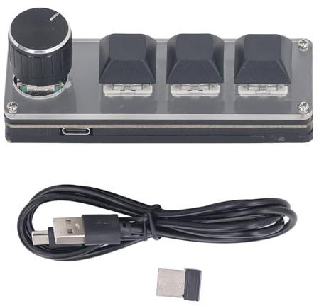 USB-Mini-3-Tasten-Tastaturmodul, Hot-Swap-fähige Tasten, Programmierbare Tastatur, Kabellos, 2, 4 G, USB, Zwei Modi, Einhand-OSUStandard-Tastaturmodul mit