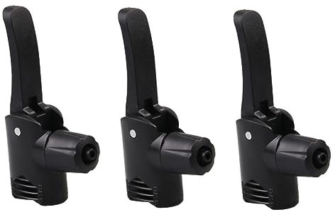 Parliky 9 STK Fahrradpumpenclip plastikenten plasure caakg Fahrrad-Standpumpe mit automatischem Kopf Luftdüse für Luftkompressor Doppelkopf-Luftpumpenadapter Fahrradpumpendüse Black