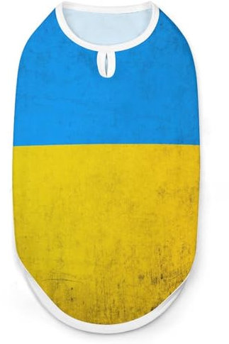 Vielseitige Hundewesten für Hunde und Katzen mit ukrainischer Flagge, Volldruck, Größe XXL
