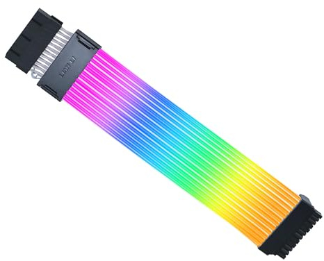 Lian Li Strimer Wireless 24-Pin RGB Mainboard Verlängerungskabel – 132 adressierbare LEDs, kabellose 2,4-GHz-Verbindung, L-Connect 3-kompatibel, hochwertige Ummantelung (ohne Wireless Controller)