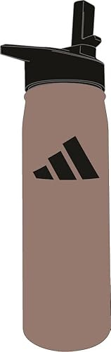 adidas Unisex Metal Bottle Straw 0.6 liter, warm clay/black, One size