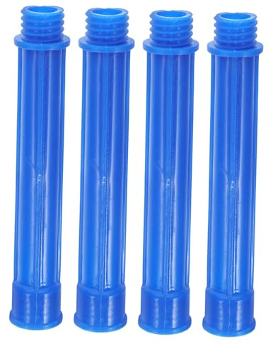 Alipis 4pcs Small Threaded Screw-on Caulking Extension Tubes Internal to External Thread Adapter Tips Reusable Caulk Applicator Nozzles for Pneumatic Sealant Guns