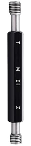 ZBORAVPIX Calibro ad Anello per filettature Non Standard Met Calibro a Spina filettata metrica 6H da M0,8 a M24, Diverse Misure(M1.6X0.35 6H)