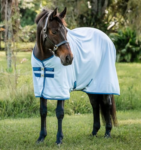 Horseware Fliegendecke Amigo Bug Rug Azure Blue/Navy & Electric Blue/ 160 cm (7'0)