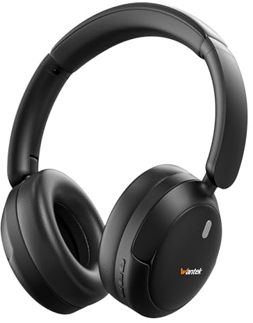 Wantek Casque Bluetooth sans Fil avec Réduction de Bruit – Autonomie 60H – Micro Intégré – Charge Rapide – Confort Around-Ear – Compatible iPhone/Android/PC/Tablettes