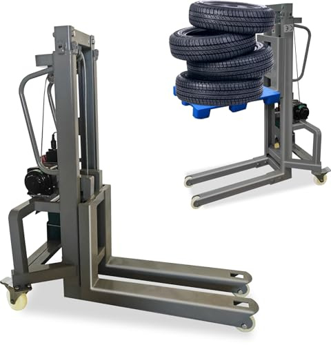 LuminaLiftCure Elektrischer Palettenhubwagen | Elektrostapler mit 300 kg Tragkraft, Palettenstapler mit 120 cm Hubhöhe, Ferngesteuerter Gabelstapler | Kompakt für Lager, Garage, Logistik