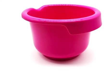 Rührschüssel 2,5 L Backschüssel Teigschüssel Bowl Salatschüssel, aus Kunststoff, Mehrweggeschirr, Farbe fuchsia