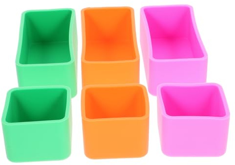 ROMISBABA 6 pezzi Divisori in Silicone per Scatole Pranzo Contenitori Alimenti Riutilizzabili Resistenti e Congelatore Scatole per Pranzo con Scomparti Multifunzione per Ufficio e Casa