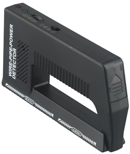 Yuanpgky Detector de metales portátil para escaneo de pared con alertas de sonido y luz, construcción de material ABS para seguridad del hogar y uso profesional