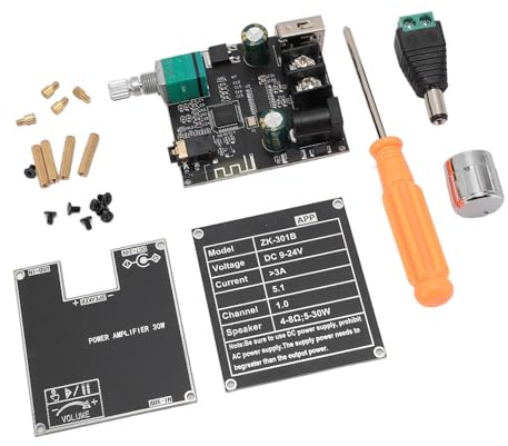 CHICIRIS Output Mono di Alta Potenza da 30 W, Vera Stereo Wireless, Ampia compatibilità, Supporta, AUX, USB, per Scheda di Amplificatore Fai -da -te, con Chip TPA3110D2, Versione 5.1,