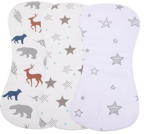 CONGARTENO 3 Stck Spucktücher aus Baumwolle Saugfähige Wiederverwendbare Burp Cloths für Neugeborene Weich Hautfreundlich und Langlebig zum Schutz vor Milchspucken bei Jungen und Mädchen