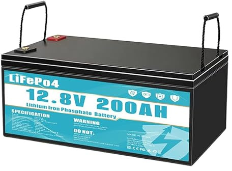 Rechargeable batteries,LiFePO4 battery 12V 200Ah Lithium iron phosphate leisure battery,equipped 200A-BMS,lifespan exceeding 8 years,suitable for camping, solar power, emergency power, etc.