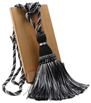 Gardinband, 1 st heminredning handgjorda gardinhållare klämmor gardintillbehör(Black)