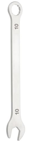 QUARKZMAN Llave Combinada Extra Delgada 10mm Métrica De 12 Puntas Y Boca Abierta De Acero Inoxidable De Doble Extremo Para Automóviles Tuberías Muebles Maquinaria Reparación DIY Plata