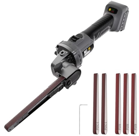 VERVEWAVE Cordless Detail Band file Sander Compatible with DEWALT 20V Battery, Finger Belt Sander with 6 Variable Speed, 170° Adjustable, 1/2x18 Belt for Wood, Paint, Metal Rust, DIY (Tool Only)