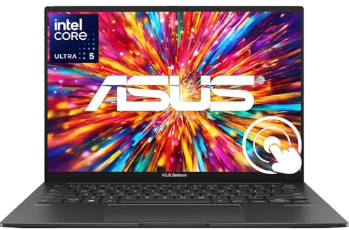 ASUS ZenBook 14 OLED Ordinateur portable professionnel à écran tactile | Intel 14-Core Ultra 5-125H (Beats i7-1360P) | 8 Go de RAM DDR5 | SSD PCIe de 2 To | Écran WUXGA | Clavier rétroéclairé |