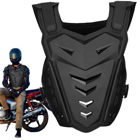 Chaleco protector trasero de motocicleta, chaleco protector de motocicleta - protección del pecho, protector de pecho a prueba de golpes de motocicleta para adultos niños paseos deportes al aire libre