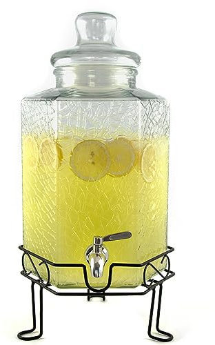 Redfern 2.5 Gallon Glass Beverage Dispenser Stainless Spigot and Stand