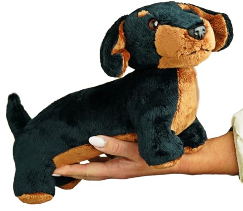 PMS Plüschtier, 30 cm, Wursthund, Dackel (zufällige Farbauswahl)