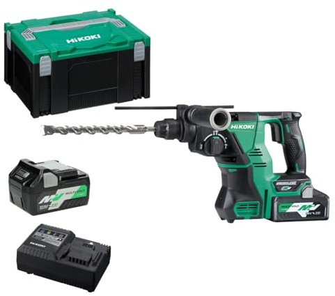 Perforateur burineur SDS-PLUS 36V 3 Joules 28mm + 2 batteries 4Ah + chargeur Multi-Volt + coffret