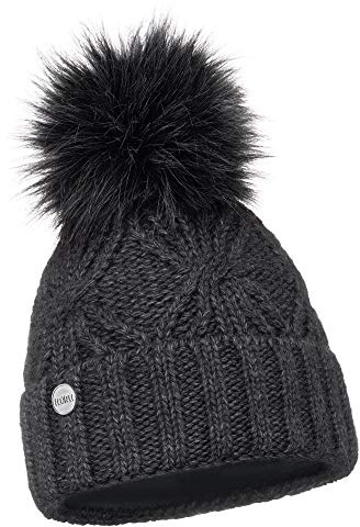 ELIMELI Damen Winter Mütze warme Strickmütze Wintermütze mit Bommel Slouch Strick Beanie Damen für Winter Bommelmütze Hergestellt in EU Farbenauswahl 19531