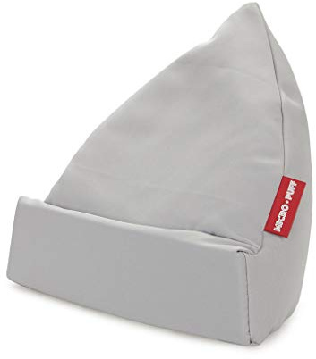 balvi Micro Puff Grau Farbe Kissen Tablette, Smartphone, E-Bücher Desenfundable Baumwolltasche Polyes