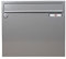 RENZ Briefkasten Classic 17 Liter - 370 mm x 330 mm x 145 mm - Einwurf 335 mm x 33 mm für Format C4 - Graualuminium (RAL 9007) - 17-1-19213
