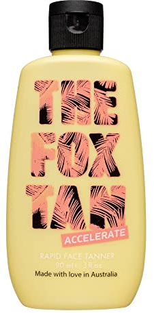 The Fox Tan - Rapid Face Tanner - Bräunungsbeschleuniger ohne Selbstbräuner für das Gesicht, für Sonne und Solarium, vegan und tierversuchsfrei, 90 ml