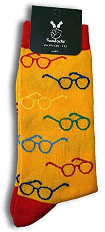 TwoSocks calcetines divertidos para hombre y para mujer medias divertidas como regalo, algodón, talla única