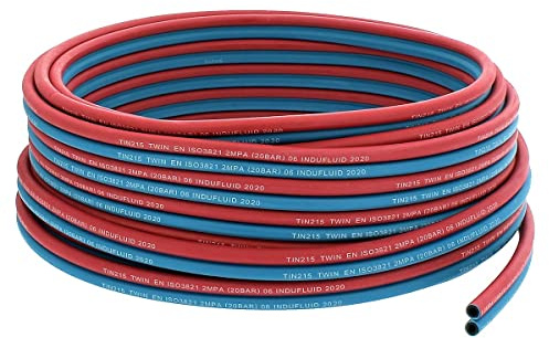Tuyau de soudure oxygène/acétylène Ø 6.3 mm - Longueur 5 mètres