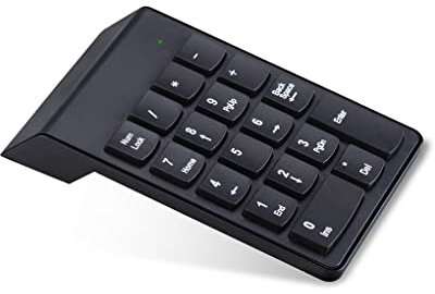 HMTE Clavier sans Fil USB Design Fin Clavier inférieur Non-Mat Mode Veille Pad dans Le récepteur pour téléphone Portable