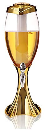 Distributeur de bière tour de bière, distributeur de boissons à la bière, avec robinet, tube de glace et lumières LED, parfait pour le bar, le buffet familial, le restaurant, le distributeur de bois
