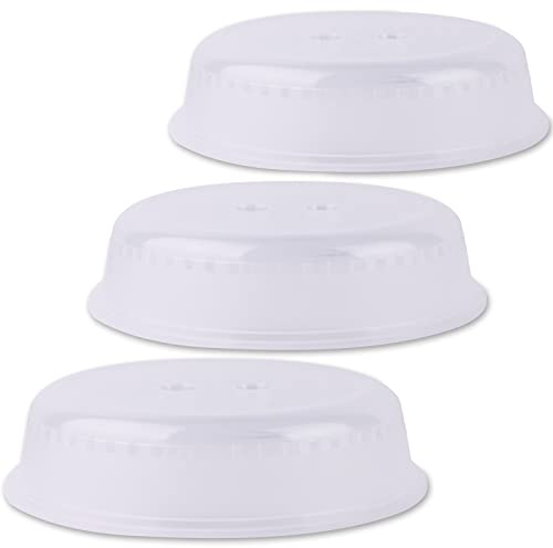 SIC 3 Pack Ventilated Microwave Plate Cover | Anti-Splash Microwave Cover for Food | Stackable Food Covers | BPA Free Microwave Lid | Microwave Food Cover Ideal for Microwave Cooking