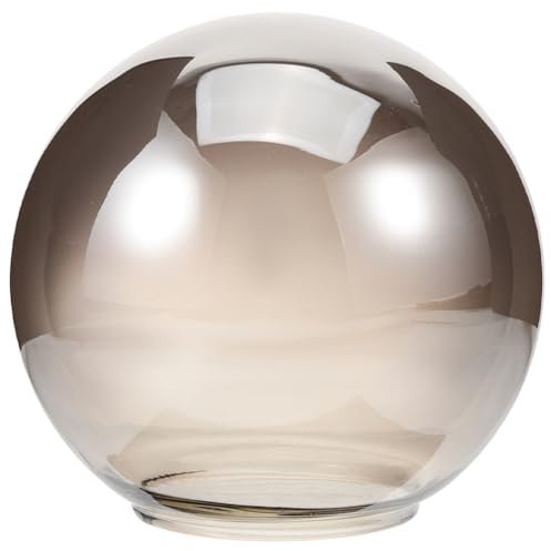 HOLIDYOYO Abat-Jour Globe En Verre 2 Pièces Abat-Jour Rond Clair Remplacement Éclairage Globe Moderne Couvre Accessoires Pour Appliques Murales Suspendues Gris
